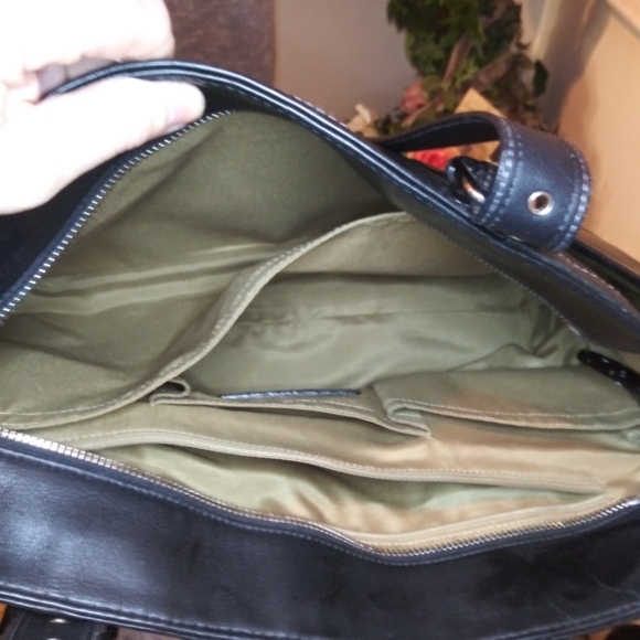 EUC Coach Black Leather Laptop Tote Purse - Picture 12 of 15